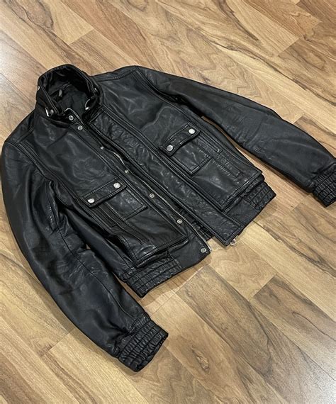 hedi slimane dior homme leather jacket